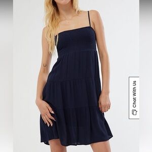 NWT LA Hearts Navy Babydoll Navy Mini Dress